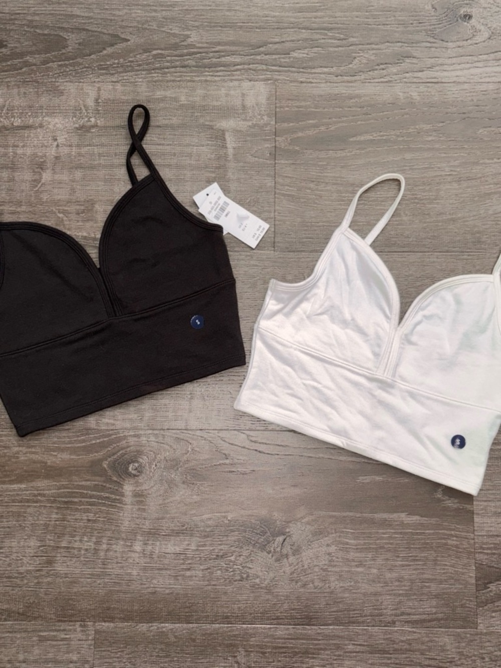 Hollister Black and White Bralette Duo